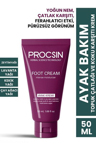 PROCSIN Anti-Heel Crack and Anti-Odor Foot Care Cream 50 ml