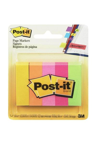 Post-it مؤشر 100 ورقة 15x50 هايلايتر 5 ألوان 670-5