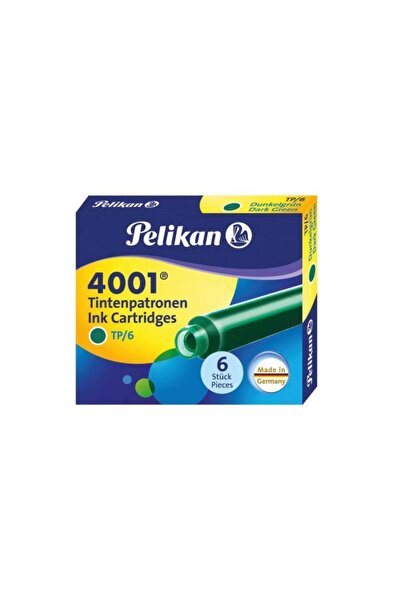 Pelikan Dolma Kalem Kartuşu Küçük Koyu Yeşil 6 Lı 4001