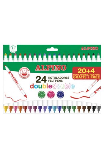 Alpino Çocuk Alpino Double Double Sided Felted Pen 20+4