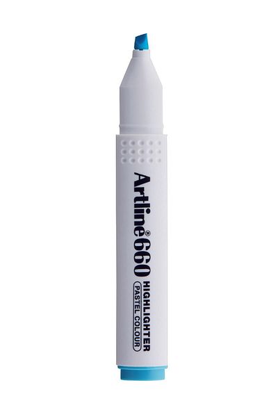 artline Pastel Blue Highlighter Cut Point Pen - 1.0-4.0 Mm (Pack of 12)