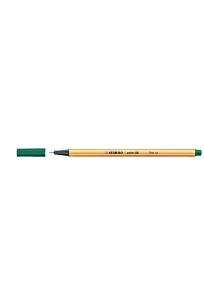 Stabilo Felt Tip Thin Pen 88 Point 0.4 Mm Pine Green 88/53 (PACK OF 10)