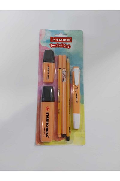 Stabilo Highlighter Single Color Pastel Set 6 Pieces Orange