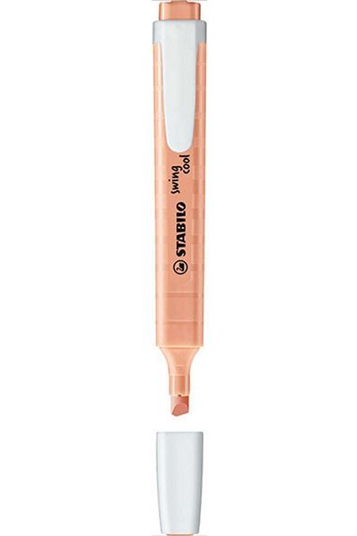 Stabilo Highlighter Swing Cool 1-4 Mm Cut Tip Pastel Matte Orange Mark Pen (PACK OF 10)