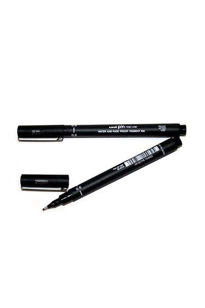 UNİ-BALL Uni-Ball Black Fine Line Acrylic Drawing Pen - 0.6 Mm, Pack of 12