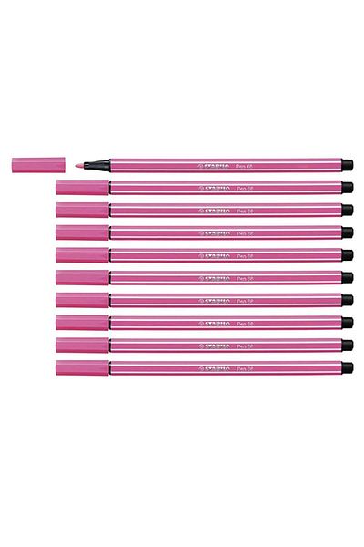 Stabilo 68 Felt Tip Crayons 1 mm Light Pink Felt Crayons (Pack of 10)