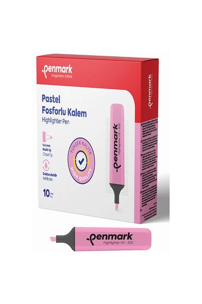 penmark Pastel Highlighter Marker Rose Water Highlighter (10 PACK)