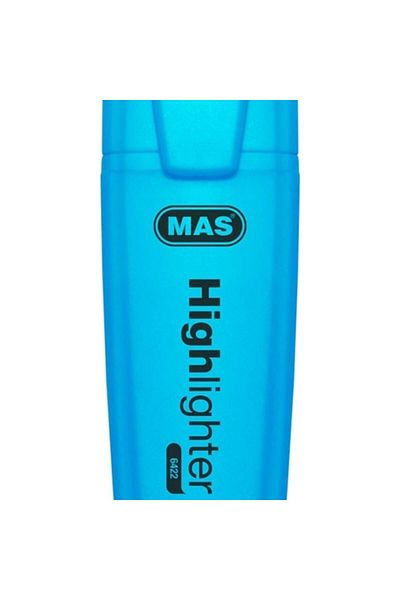 Mas Highlighter Neon Blue Highlighter Marker (PACK OF 12)