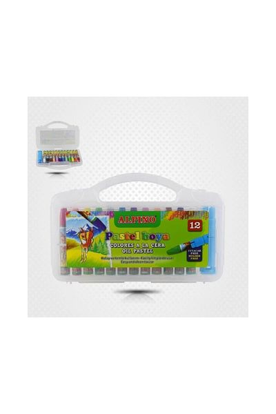 Alpino Çocuk Alpino Pastel Paint 12 Pieces Plastic Box 12 Colors Pastel Paint