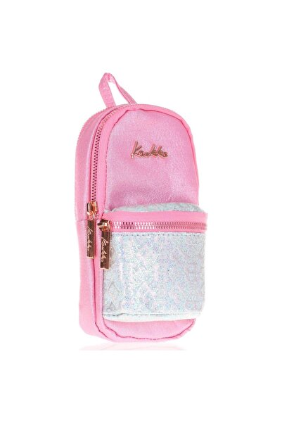 Generic Brand Amazing Junior Pink Glitter B Letter Pencil Bag - Three Compart...