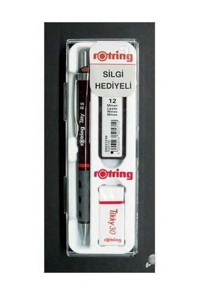Rotring 0.5 Mm Claret Red School Set - Versatil Min with Eraser Gift Ro-kk07-05