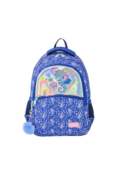 MUGGLE Geantă de școală cu cal de mare bleumarin - Rucsac pentru școală primară