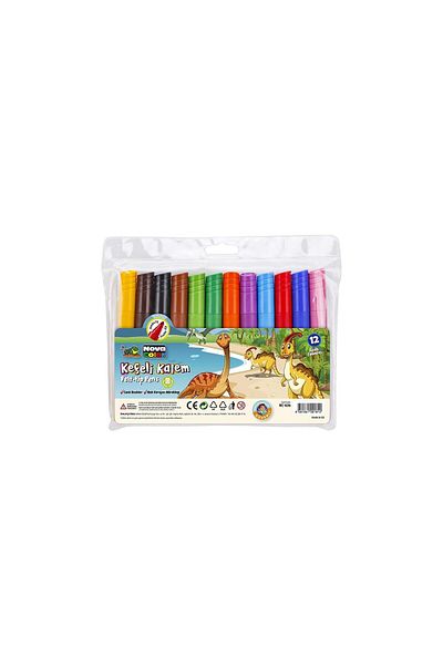 Nova Color Felt-tip Pen Set of 12 Jumbo Felt-tip Crayons