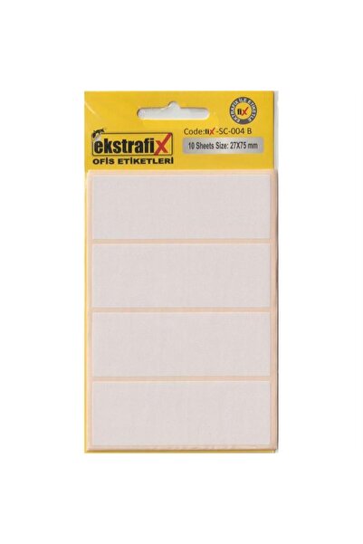 ekstrafix Kancelarijska etiketa 27x75 mm Kancelarijska etiketa 10 listova bela