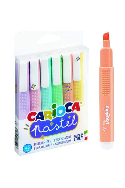 CARIOCA Highlighter Pastel Marker Set of 6