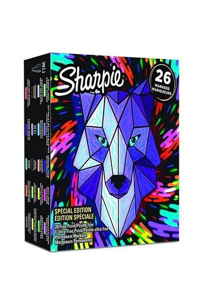 Sharpie Fine Permanent Marker Wolf Set of 26