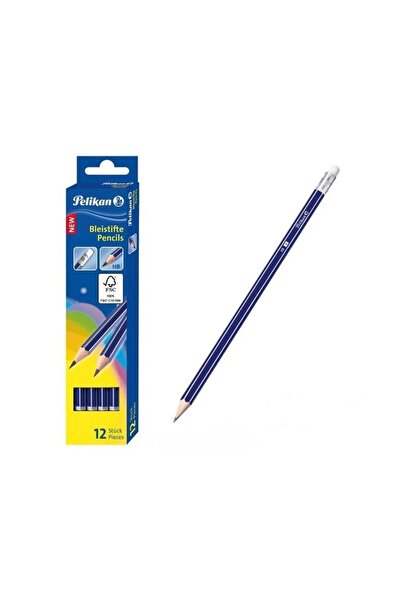 Pelikan Kurşun Kalem Silgili 2b Dereceli Kurşun Kalem (12 Lİ PAKET)