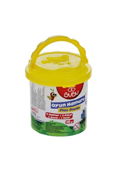 Bubu Bu-Bu Bucket Play Dough Set 6 x 15 Grams Mixed Play Dough 2 Play Dough Molds