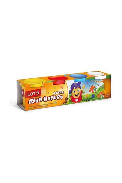 Lets Play Dough Antibacterial 4 Colors 600 Grams L-8340 (Pack of 24)