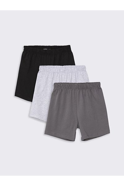 LC Waikiki Elastic Waist Basic Baby Boy Shorts 3-Piece