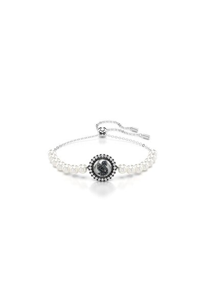 Swarovski 5680851 Swarovski Bilezik Swan:Bracelet Prl Gry/Rhs M