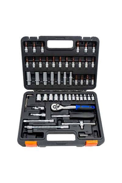 Titi 6202 Model 1/4" Socket and Socket Bit Set - 53 Pieces