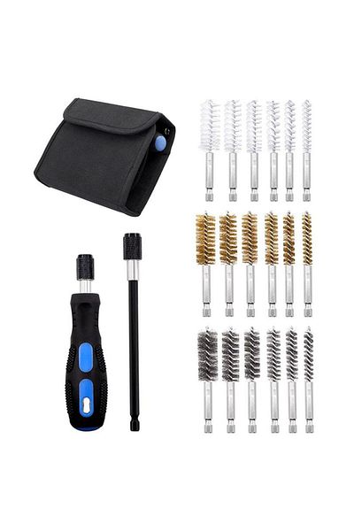 Partner Pt03135 Bits Handle Wire Brush Set 20 Pieces