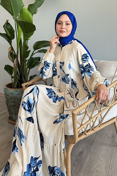 InStyle Rochie lejeră albastră din viscoză Azalea