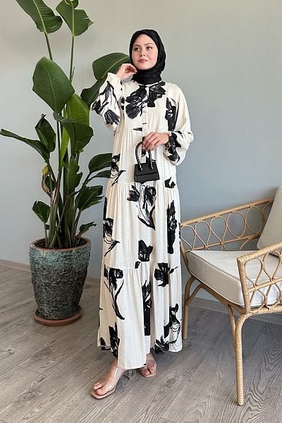 InStyle Azalea Ecru Viskosekleid - Lässiges Design