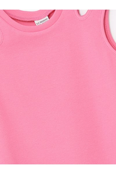 LC Waikiki Crop-Tanktop mit Rundhalsausschnitt für Mädchen