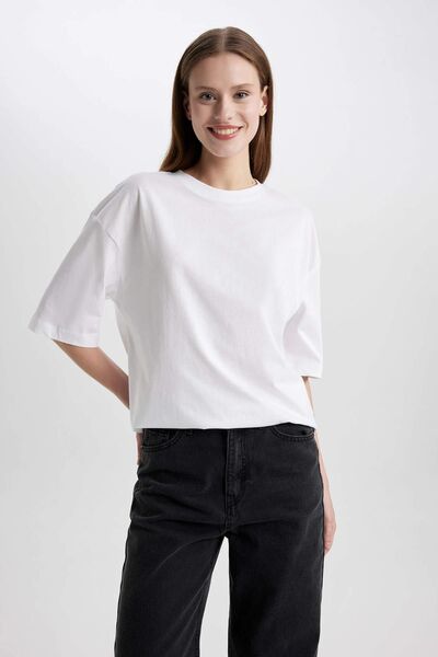 DeFacto Γυναικείο Λευκό T-shirt - C0099ax/wt34