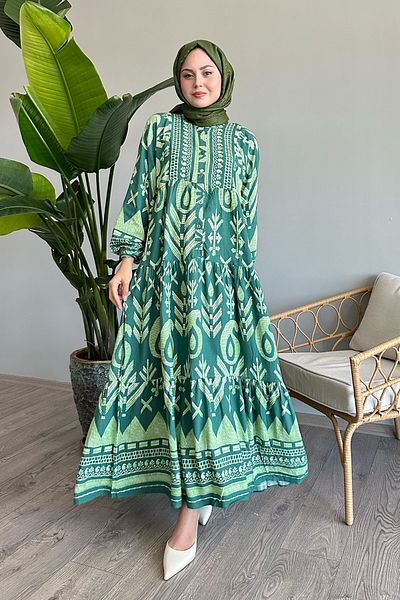 InStyle Mint Colored Casual Viscose Dress