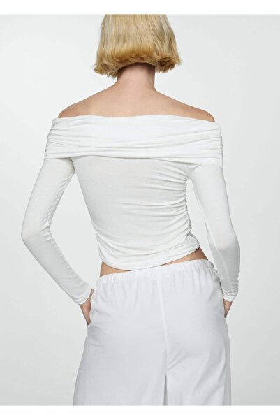 MANGO Woman Tricou cu umeri deschiși