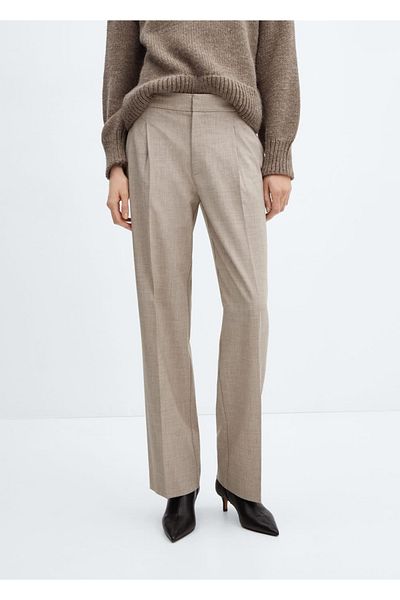 MANGO Woman Melted Straight Cut Trousers