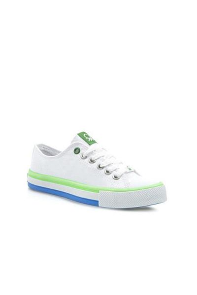 Benetton Bn-30191 Ανδρικά αθλητικά παπούτσια -λευκό-πράσινο