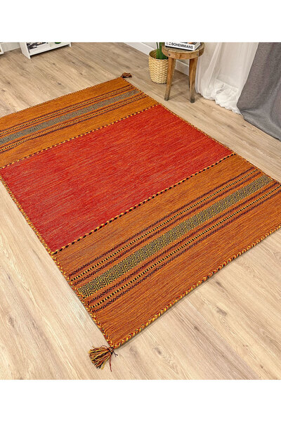 MYHOME HALI Trb-01 Iskandinav Pamuk Kilim El Dokuma Kiremit