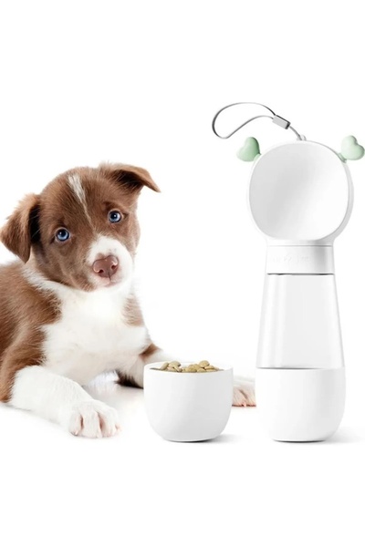Dolce Pets Kedi Köpek Taşınabilir Çift Hazneli Seyahat Için Mama Kabı Ve Taşı...
