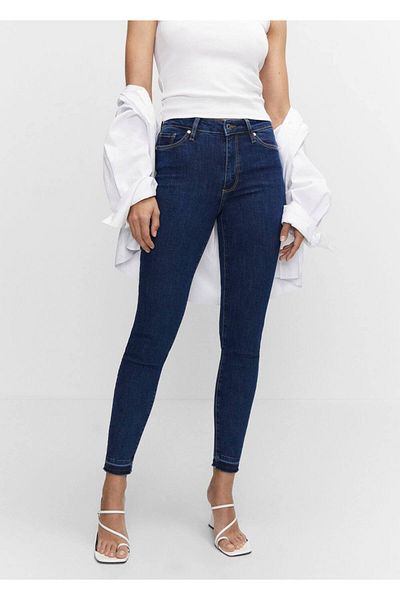 MANGO Woman Jean skinny cu talie înaltă