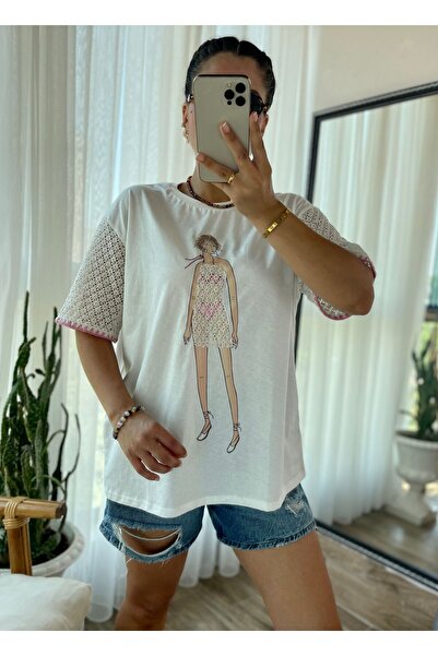 Kadın Örgü detaylı Tshirt
