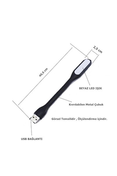 EYM Usb Bağlantılı Dokunmatikli Led Kitap Okuma Masa Lambası Siyah