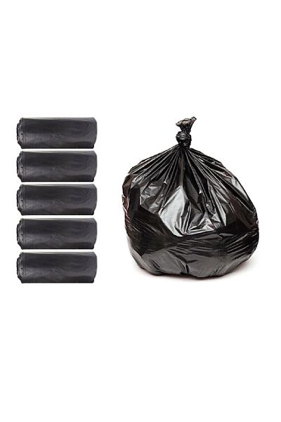 ALMİNA J-350 Jumbo Size Black Garbage Bag - 80x110 Cm, 90 Lt, 10 Rolls, 5 packs