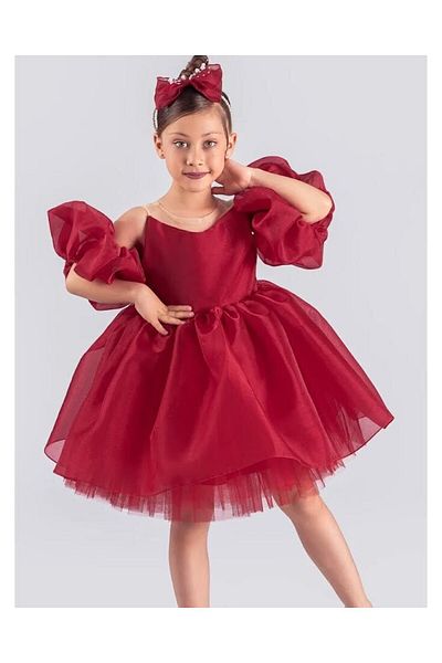 Aymini kids California Fluffy Evening Dress