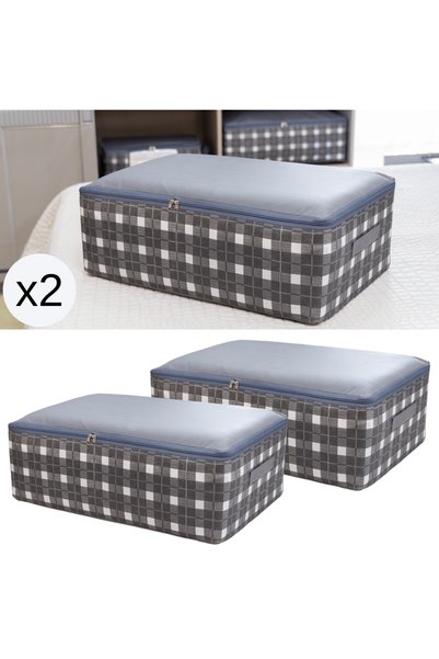 AYHANHOME Dulap interior valiză de bază - Organizator cu model în carouri 2 b...