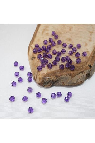 Prestij Boncuk Mărgele acrilice violet de 10 mm rotunde 500 de grame de mărge...