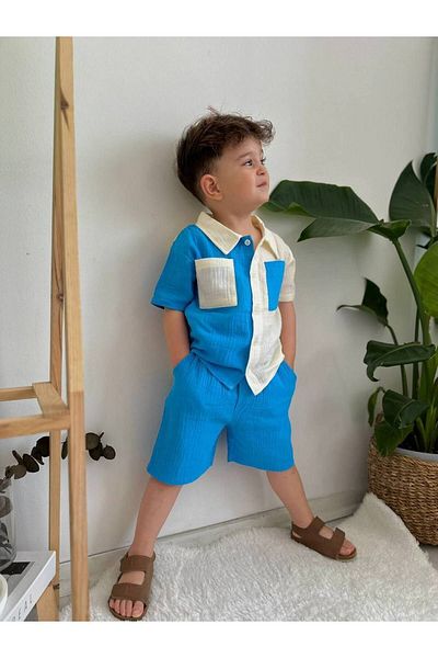 wiizy kids Muslin Style Summer Set for Boys
