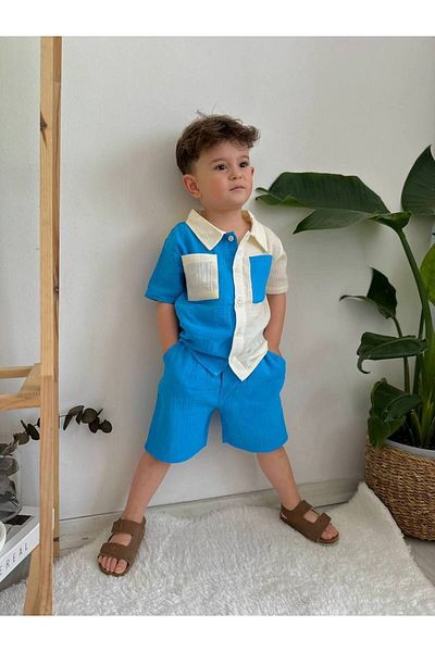 wiizy kids Muslin Style Summer Set for Boys