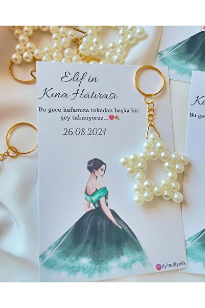 Genel Markalar 15 Adet Hediyelik Yıldız Anahtarlık Kına Hatırası Kartı - Kişiye Özel Tasarım Imkanı