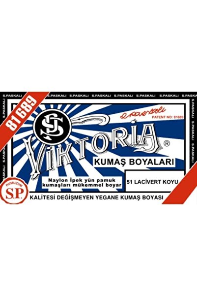 Viktoria Toz Kumaş Boyası  - 10-13 Gr - 51 Lacivert Koyu
