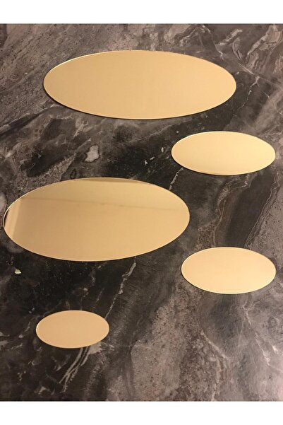 TASARIM TABELA Dekoratif Ayna Pleksi Oval 5li Set