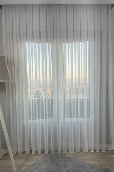 GLOMAR Ecru Color 1/3 Thick Pleat - Glitter Bamboo Tulle, Heavy Grading Skirt, Leaded, Suitable for All Rooms